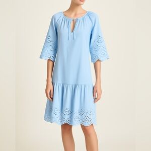 KOBI HALPERIN Meryl Cutout Raglan-Sleeve Flounce Midi Dress Size Small